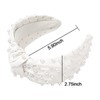 YISSION Pearl Knotted Headband for Women Non Slip Leather Beaded