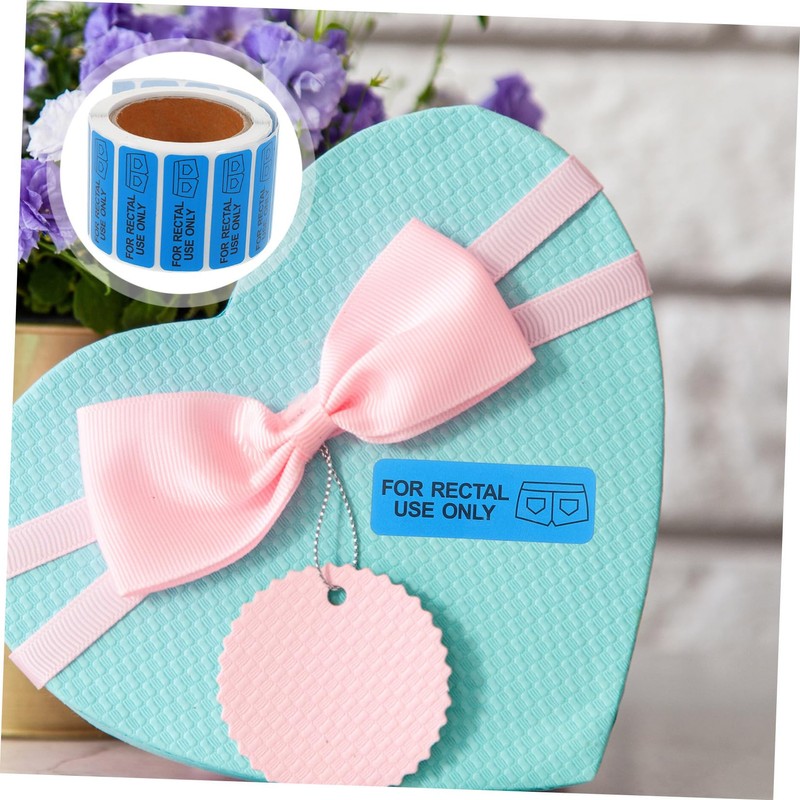 ULTECHNOVO 1roll Rectal Use Only Stickers Prank Labels for Laptops