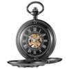 Tiong Black Rudder Pattern Double Opening Case Men's Mechanical Pocket