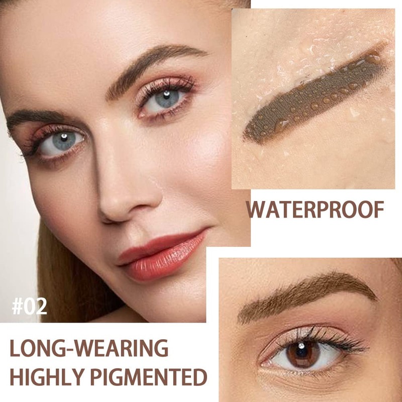 Tinted Thickening Eyebrow Mascara with Two Eyebrow Brushes,Brow Fast Sculpt,Waterproof,Transfer-proof,Eyebrow