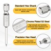 HARFINGTON 10pcs Ball End Hex Screwdriver Bit H1.5 (1.5mm) Head