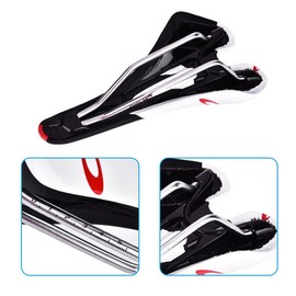 VGEBY1 Bicycle Saddle for Road Mountain Bikes, Ultra Lightweight, High Strength, Durable, PU Leather, Bicycle Cushion Seat, Bike Accessories, Black & White