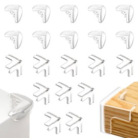 Corner Protectors for Kids, 20Pcs Table Corner Protectors for Baby, 2 Styles Baby Safety Corner Protectors, Prevent Bumps and Bruises, Perfect for School and Home Use (Transparent)