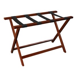 Casual Home Extra Wide Luggage Rack, 29.75"W x 15"D x 19.25"H, Walnut