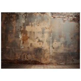 7x5FT Brick Wall Backdrop for Photography Vinyl Black Brick Backdrop Brown Brick Concrete Picture Backdrop Background Baby Birthday Graduation Party Decor Photo Booth Studio Video Christmas Decoration