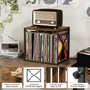 VYUOL Vinyl Record Storage,Vinyl Record Holder Up to 80-100 Albums,4-Compartment