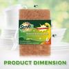 SCRUBIT Natural Scouring Pads (12 Pack) - Eco Friendly Scrubbing