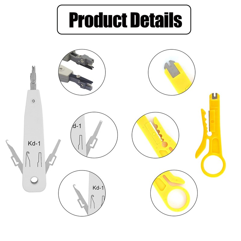 2 Pcs Wire Pliers, Punch Down Tool, Punch Ethernet Down