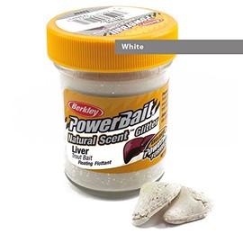Berkley Powerbait Natural Scent Glitter Troutbait Liver White