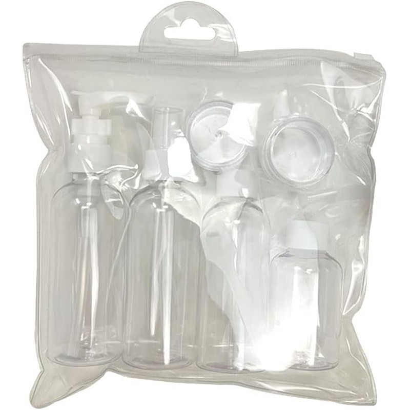 Leak-Proof Refillable Travel Bottles Set | Reusable Clear Plastic Containers