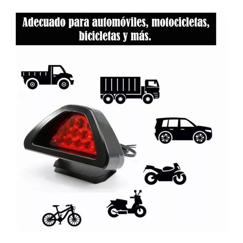 CACTUS ARCOIRIS Stop Universal Led Estrobo Moto Coches Advertencia Trasero