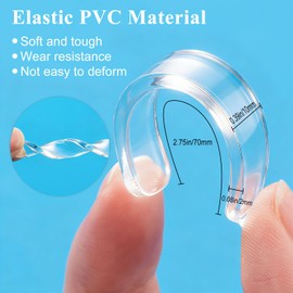 Cabinet Door Bumpers, 40 pcs Cabinet Bumper Clear Self Adhesive, Rubber Bumpers Stripes, Clear Bumper for Cabinets Pads for Sound Dampening Buffer Pads（2.75 * 0.4in）