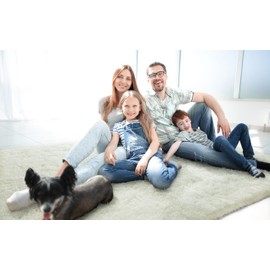 LOCHAS Ultra Soft Indoor Modern Area Rugs Fluffy Living Room Carpets for Children Bedroom Home Decor Nursery Rug Girls 5.3x7.5 Feet, Cream