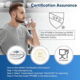 PUREPLUS 5 Micron 10" x 4.5" Whole House Sediment Home Water Filter Replacement Cartridge for DGD-5005, RFC-BBSA, HD-950, WFHD13001B, W15-PR, GXWH30C, GXWH35F, Aqua-Pure AP817, PP10BB, 2PACK