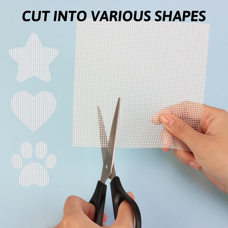12 Pcs Plastic Mesh Canvas Sheet 15 x 15 cm