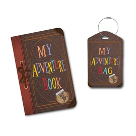 Passport Holder/Cover "My Adventure Book" | Luggage Tag "My Adventure Bag"