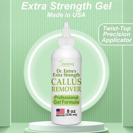 EntreFeet Dr. Entre's Callus Remover Gel: 8oz Extra Strength with Precision Applicator, Callus Remover for Feet, Foot Callus Remover, Foot Care, Pedicure Tools Supplies, Dead Skin Remover