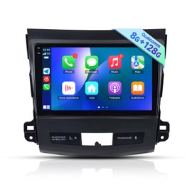 ZBARK 9 Inch Qualcomm Android 13 Car Stereo Radio Compatible for Mitsubishi Outlander from 2006 to 2011 Peugeot 4007 Citroen C Crosser GPS Navigation Built in Wireless CarPlay DSP SWC Head Unit Auto