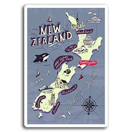 2 x 10cm New Zealand Auckland Map Vinyl Stickers - Sticker Laptop Luggage #19437 (10cm Tall)