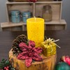 Snowflake Beeswax Pillar by PaperGarden