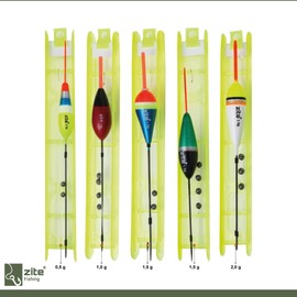 Zite Fishing Fishing Set - Ready Assembly Friedfish Fishing - Fishing Floats Preleaded - 5 Piece Float Set 0.5 - 2 g