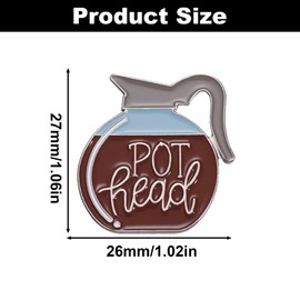 2PCS Coffee Pot Enamel Pins, Cute Pot Head Lovers Enamel Pins, Cartoon Brooches for Hat Clothing, Funny Badge, Brooch Lapel Pin for Backpacks Jewelry Gift Decorations Accessories for Women