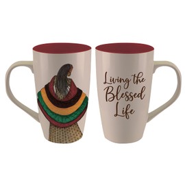 African American Expressions - Blessed Life Latte Mug, 17 oz Dishwasher & Microwave Safe (6" x 3.5") - LMUG-20