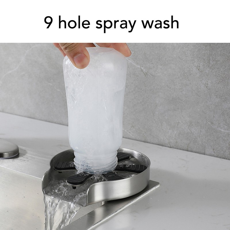 Sink Glass Rinser High Pressure Automatic Cleaning Detachable Stainless Steel