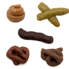 False Poop, Pack of 5 Realistic Fake Poo Turd, Mischief Floating Fake Poop Toy, Various Shapes