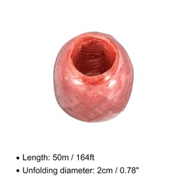Rebower Polyester Nylon Rope [for Household Bundled Packing DIY]-50m/164ft / 2Roll Plastic,Red,White