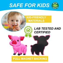 Fridge Magnets for Toddlers Farm Animals - Montessori Learning Toys for Baby - Refrigerator Magnets for Kids - Toddler Magnets for Refrigerator - Kid Magnet for Whiteboard Cute Rubber Magnetic Gift