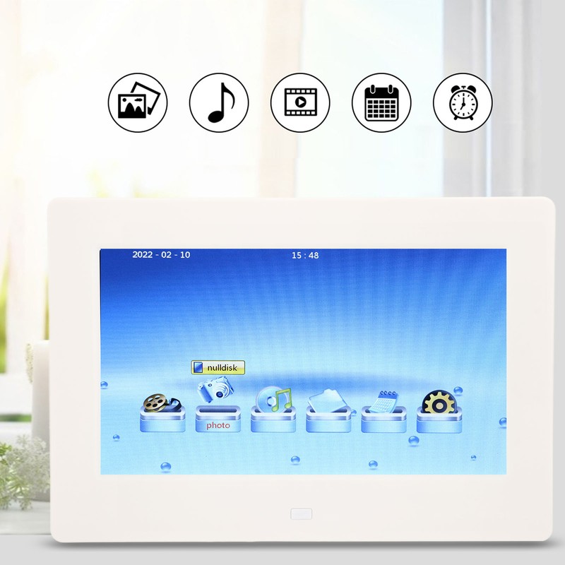7 Inch White Digital Photo Frame HD Multifunctional Electronic Album