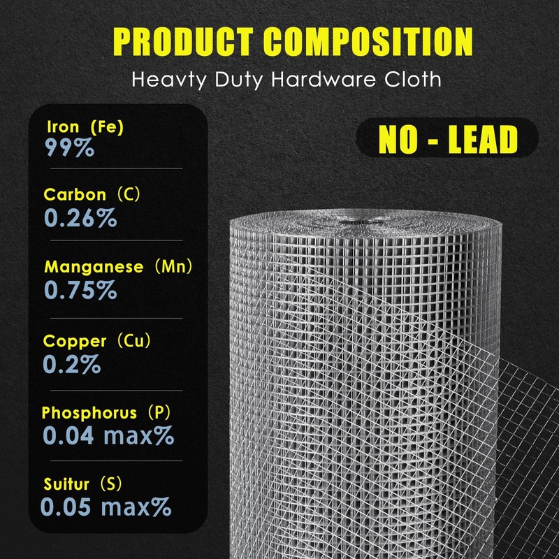 GoldPeak 19 Gauge Hardware Cloth 1/2 inch 48 x 50
