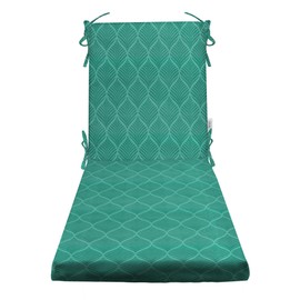 RSH DECOR: Foam Chaise Lounge Seat Cushion | 72” x 21” x 3” | All-Weather Spun Fabric | Water and Fade-Resistant | Outdoor Chair Cushion for Patio Furniture | Fenbrook Teal