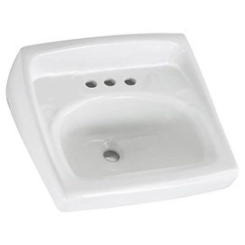 American Standard 0356.015.020 Lucerne Wall-Mount Lavatory Sink with 8-Inch Faucet Spacing, White
