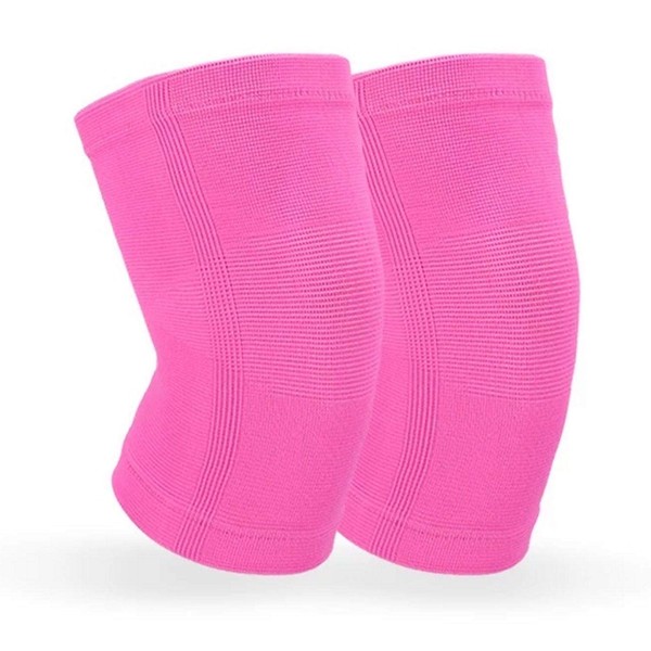 Runee Knee Compression Sleeves - Best Knee Brace for Men & Women - Knee Support Brace for Running, Workout, Powerlifting, Sport & Daily Activities (S, Pink)