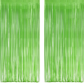 Football Tinsel Curtain Pastel Green - GREATRIL Boy Party Curtain Photo Wall Fringe Streamers Decoration for Dino St. Patrick Day Farm Jungle Hawaii Aloha Em 2024 Birthday Party
