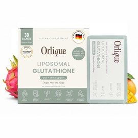 Liposomal Glutathione with Vitamin C - 30 Sachets - 400 mg L-Gluthation & 700 mg Vitamin C Liquid Per 10 ml - Antioxidant for Immune System, Cell Protection, Detoxification & Energy - Vegan & Lab Tested