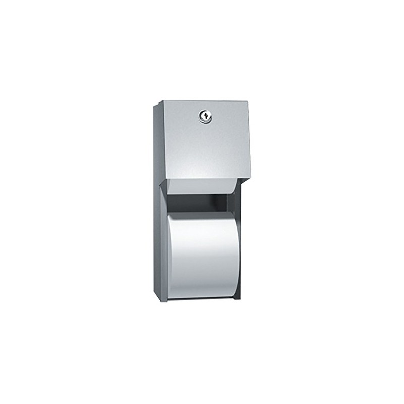 ASI 0030 Surface Mounted Twin Hide-A-Roll Toilet Tissue Dispenser