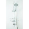 Croydex QM261041 Chrome Easy to Fit Riser Rail Basket Shower