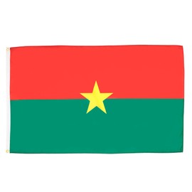 AZ FLAG - Burkina Faso Flag - 90x60 Cm - 100D Polyester Burkinabé Banner With Two Metal Grommets - Fade Resistant - Vivid Colors - 2' x 3' Feet - 2x3 Ft