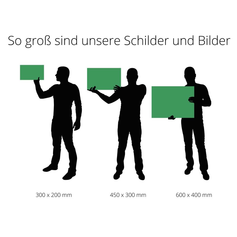 Nur für Mitarbeiter, sign, portrait format, blue, 4 mm aluminium