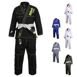 Hawk Sports Brazilian Jiu Jitsu Gi for Kids, Ultra-Light Extra Tough Premium Fabric Kids BJJ Gi for Martial Arts Training & Competition, Comfortable Perfect Fit BJJ Gear - Size K3, Black