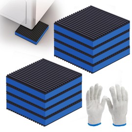 8 Pack Anti Vibration Pads, 4'' X 4'' X 7/8" Heavy Duty EVA Vibration Isolation Pads, Sound Absorbing Mats for Air Conditioner, Compressors, Washing Machine, Dryer, Treadmill, HVAC