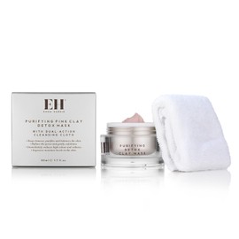 Emma Hardie 50ml Purifying Pink Clay Detox Mask with Cleansing Cloth, Use to Cleanse, Balance, Exfoliate & Rejuvenate Skin, Suitable for Most Skin Types, Including Sensitive Skin, Vegan & Cruelty Free