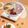 LINISHOP Stainless Steel Hot Pot Dual Sided Cooking Soup Shabu