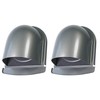2X 4Inch 100mm Waterproof Stainless Steel Vent Vent Hood Anti-
