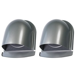 2X 4Inch 100mm Waterproof Stainless Steel Vent Vent Hood Anti- Exhaust Extractor for Wall Air Outlet Cover,B