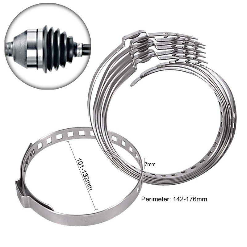 FEBRYTOLD 12 Pcs CV Boot Clamp, 6 Pcs Small and
