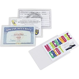 SMCU 6Pack Social Security Card Holder Protector Sleeves, Clear PVC Soft Waterproof Medicare Card Protector Credit Card, Business Card, Heavy Duty Card Sleeves